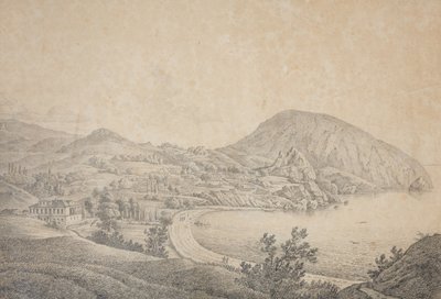 Kilátás Armand Emmanuel du Plessis, duc de Richelieu Gursuf-i birtokára, 1810-es évek alkotó: Carl Ferdinand von Kugelgen