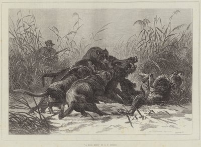 Vaddisznó vadászat alkotó: Carl Friedrich Deiker