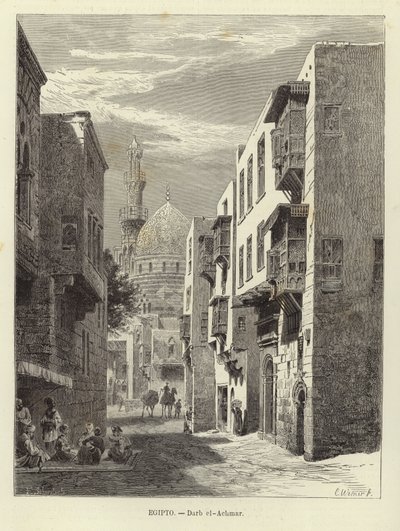Egyiptom – Darb al-Ahmar Kairóban alkotó: Carl Friedrich Heinrich Werner