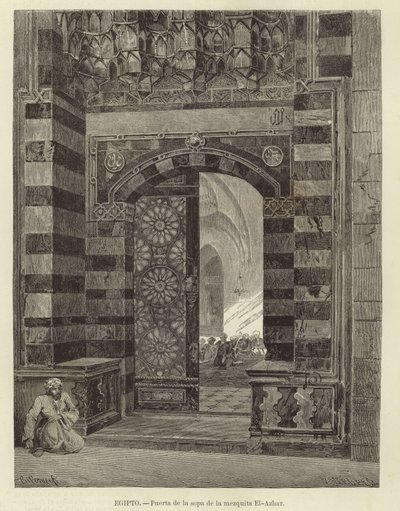 Egyiptom – Az Al-Azhar mecset kapuja alkotó: Carl Friedrich Heinrich Werner