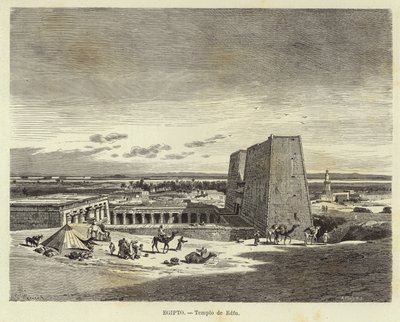Egyiptom – Edfu temploma alkotó: Carl Friedrich Heinrich Werner