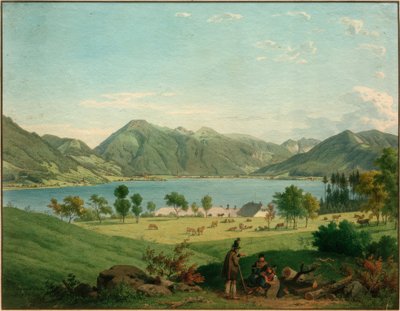 A Tegernsee Kaltenbrunn közelében alkotó: Carl Friedrich Heinzmann