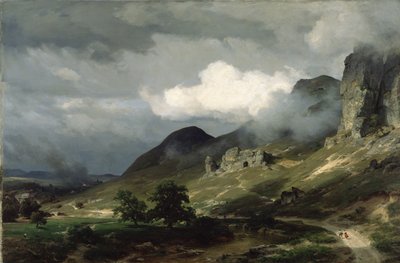 Eifeli táj zivatarban alkotó: Carl Friedrich Lessing