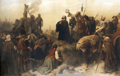 Hus a máglya előtt alkotó: Carl Friedrich Lessing