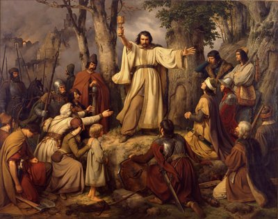 Huszita prédikáció alkotó: Carl Friedrich Lessing