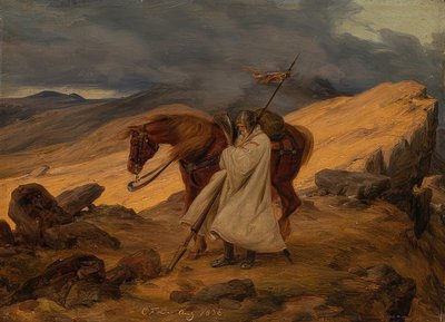 Keresztes őr a hegyekben. 1836 alkotó: Carl Friedrich Lessing