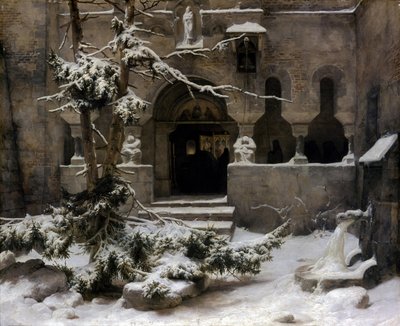 Kolostorkert hóban alkotó: Carl Friedrich Lessing