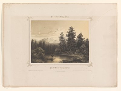 Kilátás a vízre Salzkammergutban Flus der Gossau im Salzkammergut (cím a tárgyon) Albumot mutattak be I. Lajos bajornak (sorozat címe) König-Ludwig albuma (sorozat címe) alkotó: Carl Friedrich Würthle