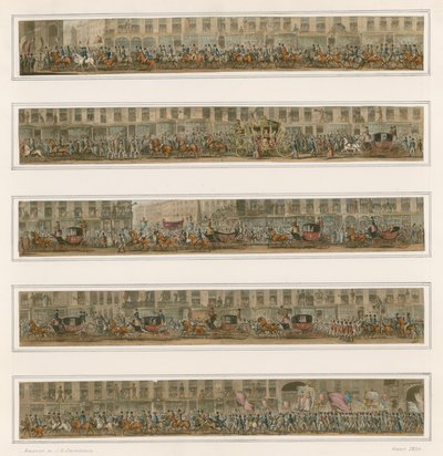 A főpolgármester felvonulása, 1824 körül alkotó: Carl Georg Adolph Hasenpflug