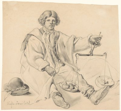 Ülő horvát hagymaárus alkotó: Carl Goebel