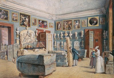 A szoba Mithrákkal és egyiptomi szarkofágokkal alkotó: Carl Goebel d. J.