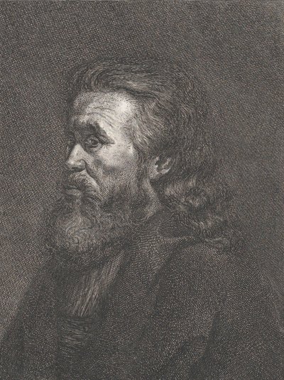 Egy szakállas öregember portréja, kb. 1767-1807. alkotó: Carl Gottlieb Rasp