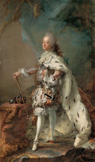 V. Frigyes felkenődött köntösben, 1750 körül (olaj, vászon) alkotó: Carl Gustaf Pilo