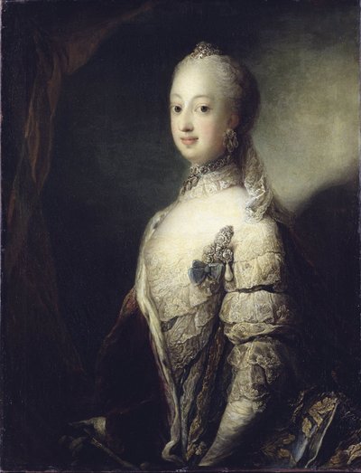 Sophie Madeleine Dánia, Svédország és Finnország királynője – Sophia Magdalena dán (1746-1813), svéd királynő portréja, Pilo, Carl Gustaf (1711-1793). Olajfestmény alkotó: Carl Gustaf Pilo