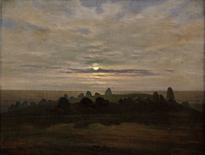 Kőkorszaki fellegvár, Nobbin, Rügen szigete alkotó: Carl Gustav Carus