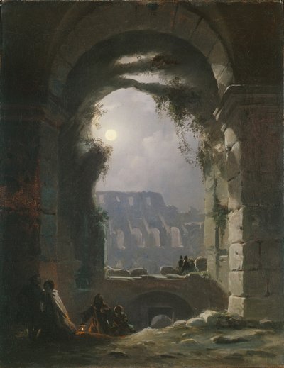 A Colosseum az éjszakában, 1830-as évek eleje alkotó: Carl Gustav Carus