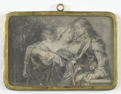 Egy fiatal nő, aki elvonja egy harcos figyelmét, miközben az egyik gyereke kirabolja alkotó: Carl Gustav Klingstedt (attributed to)