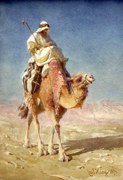 Bedaween teve hátán, 1874 alkotó: Carl Haag