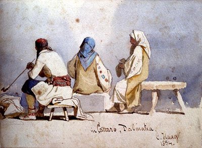 Montenegrói emberek Cattaróban, Dalmáciában alkotó: Carl Haag