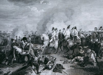 Károly osztrák főherceg az asperni csatában alkotó: Carl Heinrich Rahl