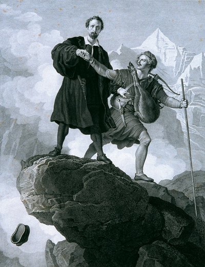 Manfred és a zergevadász alkotó: Carl Heinrich Rahl