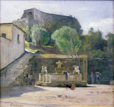 A szökőkútnál, Olaszország alkotó: Carl Holsoe