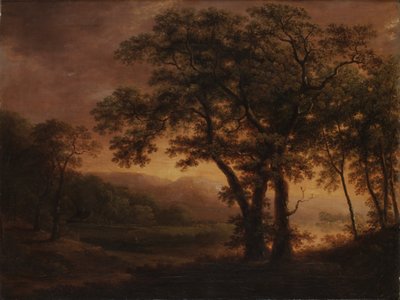 Romantikus tó táj alkotó: Carl Johan Fahlcrantz