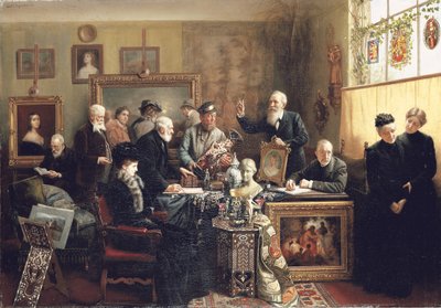 Az ingatlanárverés, 1903 alkotó: Carl Johann Spielter