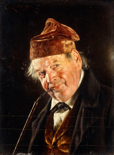 Egy ember pipával, alkotó: Carl Kronberger