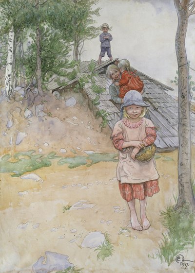 A pince mellett, 1917 alkotó: Carl Larsson