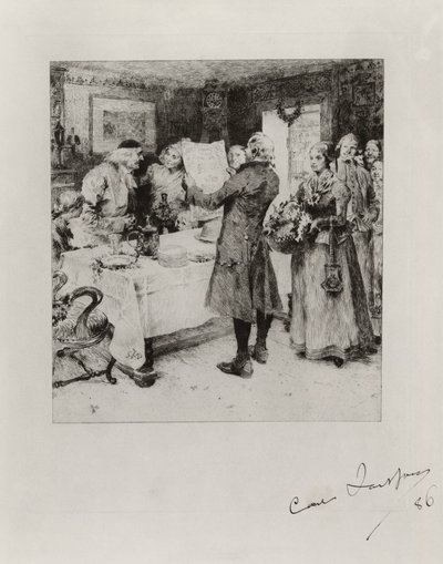 „A vidám ünnepség”. Illusztráció Anna Maria Lenngren költeményéhez. I. állapot alkotó: Carl Larsson