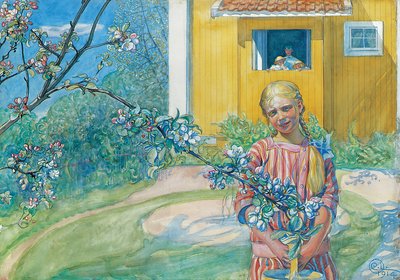 Almavirágos lány, 1914 alkotó: Carl Larsson