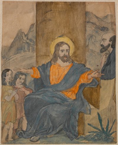 Jézus megáldja a gyermekeket alkotó: Carl Larsson