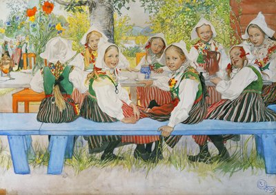 Kersti születésnapja, 1909 alkotó: Carl Larsson