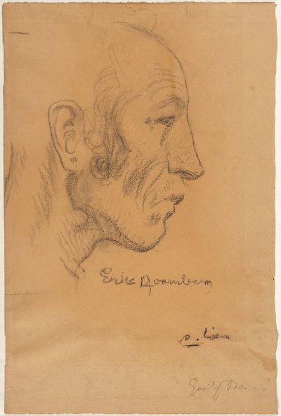 Profil eines Mannes nach rechts alkotó: Carl Larsson