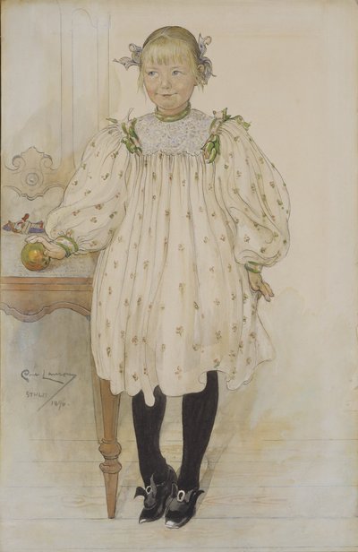 Martha Winslow kislányként alkotó: Carl Larsson