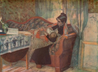 Anya és gyermeke, c1900. alkotó: Carl Larsson