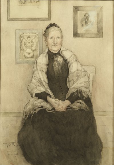 Anya, 1893 körül (wc papíron) alkotó: Carl Larsson