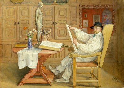 Önarckép (az új stúdióban) alkotó: Carl Larsson