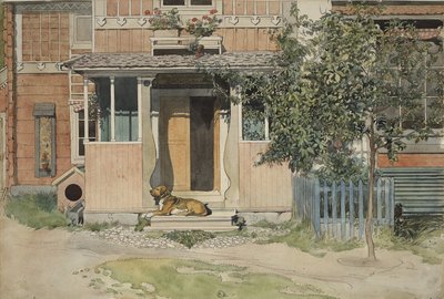 The Verandah, A Home sorozatból, 1895 körül (wc papíron) alkotó: Carl Larsson
