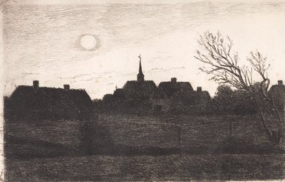 Hornbæk templom, nyári este alkotó: Carl Locher