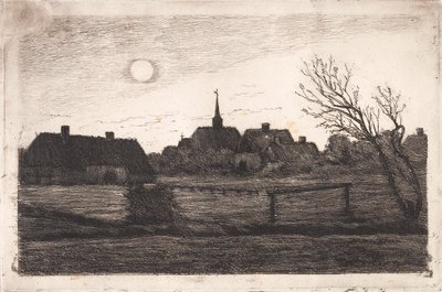 Hornbæk templom, nyári este alkotó: Carl Locher
