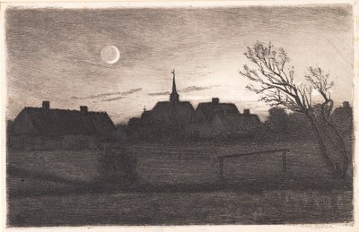 Hornbæk templom, nyári este alkotó: Carl Locher
