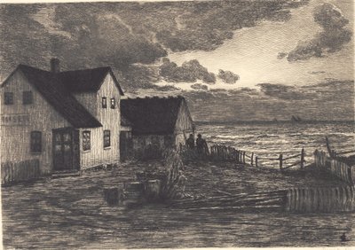 Ház a tenger mellett. Tisvilde alkotó: Carl Locher