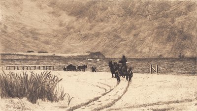 Téli nap Hornbækben alkotó: Carl Locher