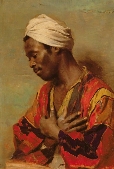 Egy arab a meditációban alkotó: Carl Ludwig Ferdinand Kerstan