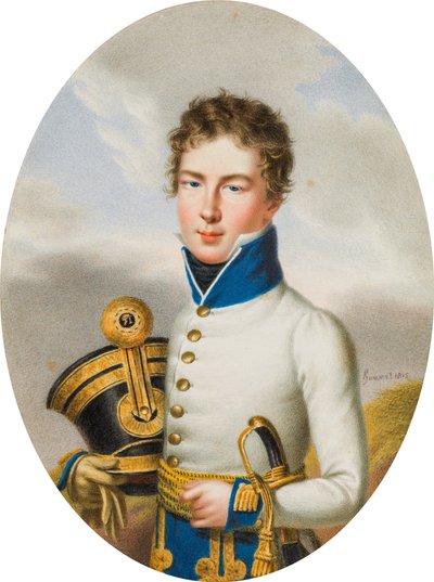 hadnagy a k.k. Magyar Gyalogezred főhadnagy Nikolaus Esterházy herceg alkotó: Carl Ludwig Hummel de Bourdon