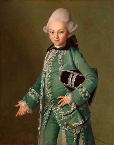 Alekszej Bobrinszkij gróf gyermekkori portréja, 1769. alkotó: Carl Ludwig Johann Christineck