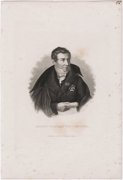 August Wilhelm von Schlegel 1767-1845 alkotó: Carl Mayer