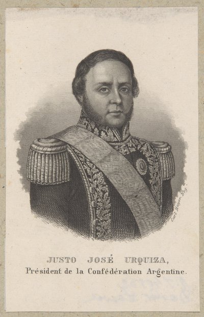 Justo José Urquiza, Argentína elnöke alkotó: Carl Mayer